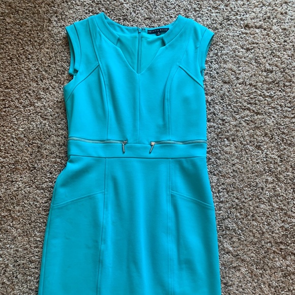 Blue zipper Antonio Melanie dress - Picture 1 of 4